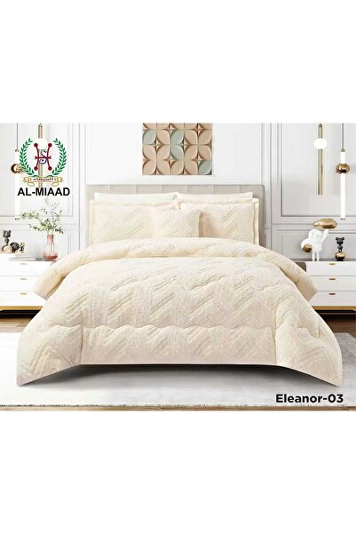 ALMIADD مفرش ليان شتوي مخمل ناعم (7 قطع) -نفرين - مقاس 250×230