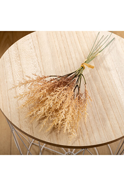 Choice1 مجموعة من 6 قطع من زهور القمح الاصطناعية البلاستيكية بلون رملي، لتزيي...