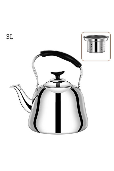 Choice3 غلاية سعة 3 لترات، مصنوعة من الفولاذ المقاوم للصدأ، مناسبة لمواقد الغ...