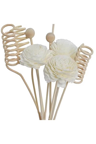 Choice 9 قطع من أعواد قصب الروطان المعطرة، 9 قطع من الزهور الاصطناعية، عبوة إ...