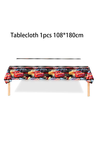 Choice9 3 قطع من مفرش طاولة مفرش طاولة بتصميم سيارات لايتنينج ماكوين باللون ا...