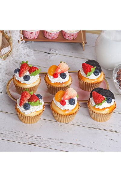 Choice1 كعكة فراولة، كعكة صناعية، كعكات فواكه اصطناعية، حلوى، طعام مزيف، خبز،...