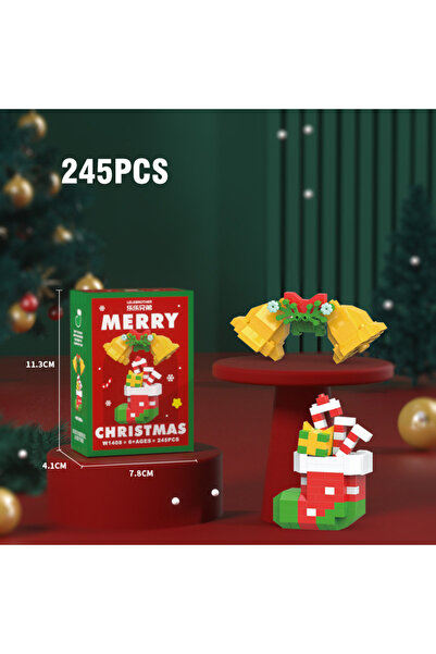 Choice 245 قطعة من مجسمات بناء عيد الميلاد، رجل الثلج، الأيل، بابا نويل، مجسم...