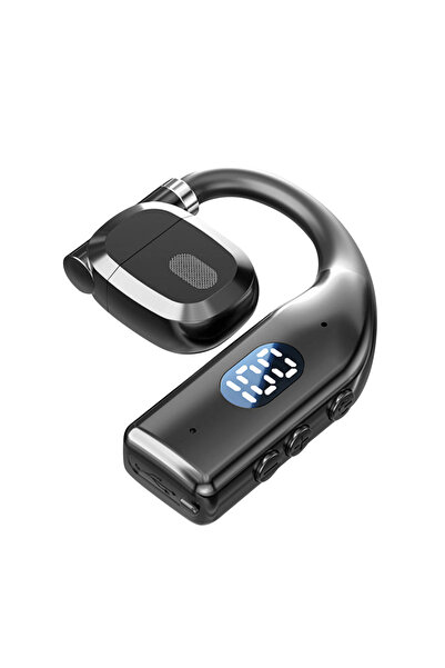 Choice سماعات أذن سوداء مفرد LED، سماعات رأس للأعمال، مقاومة للماء، أحادية، ل...