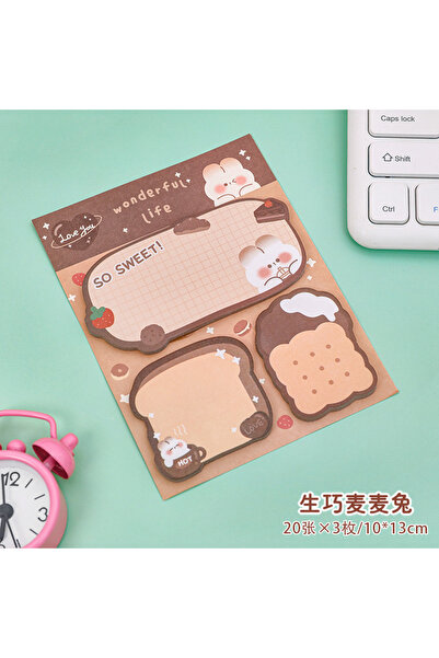 Choice3 A Kawaii Cartoon Strawberry Rabbit Bear Sticky Notes Memo Pad Cute Me...