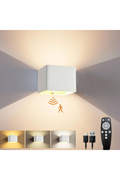 Choice White Wall Light Battery Operated Wall Lamp, 3 Color Temperature and B...