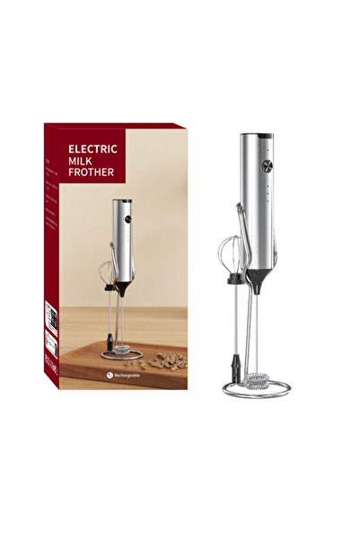 Choice KJBQ-15-BS جهاز كهربائي لاسلكي صغير لخفق الحليب والقهوة، وخفاقة بيض مح...