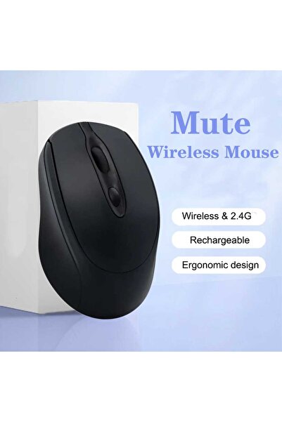 Choice4 ماوس ألعاب لاسلكي قابل لإعادة الشحن، أسود اللون، متوافق مع تقنية بلوت...