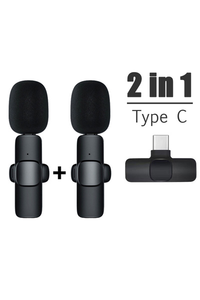 choice2 ميكروفون لاسلكي بلوتوث 2 في 1 من النوع C، ميكروفون صغير محمول لتسجيل ...