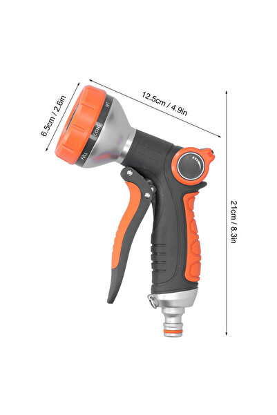 Choice Orange High Pressure Garden Water Sprayer Lawn Hose Spray Water Nozzle...