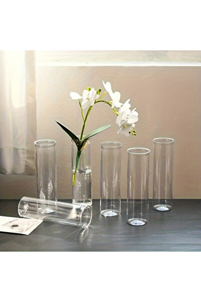 Choice1 15pcs 10/15/12 plastic cylindrical vases, high transparency vase set,...