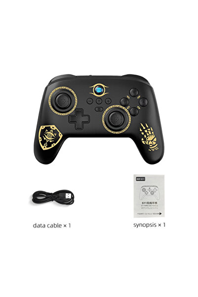 Choice1 وحدة تحكم ألعاب لاسلكية Switch Pro باللون الذهبي والأسود لجهاز Ninten...