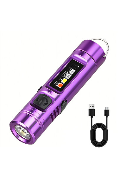 choice2 مصباح يدوي صغير LED بنفسجي اللون، قابل لإعادة الشحن عبر منفذ USB، مصن...