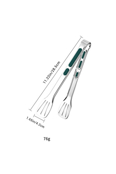 choice2 L 11.22inch 1pcs Stainless Steel Kitchen Tongs Barbecue Clips Multifu...