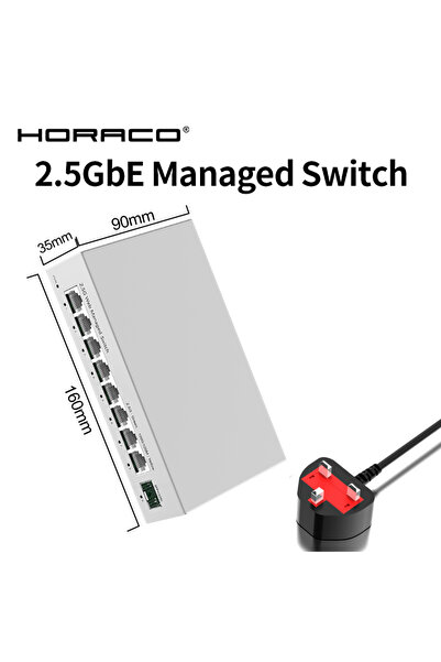 Choice محول شبكة مُدار 2.5 جيجابت إيثرنت، 8 منافذ 2.5GBASE-T، فتحة SFP+ بسرعة...