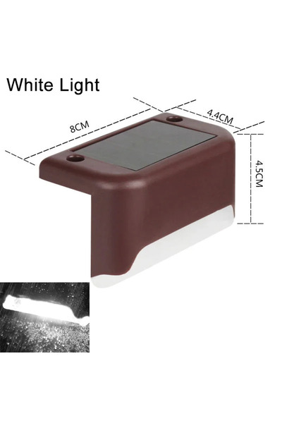 Choice6 مصابيح سطح تعمل بالطاقة الشمسية بإضاءة بنية وبيضاء، مصابيح خارجية للد...