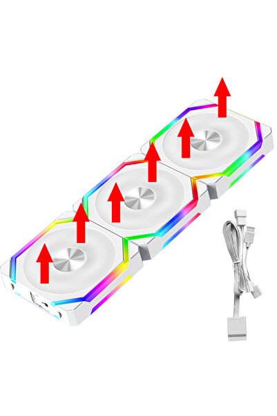 Choice3 5V 3PIN ARGB As Shown White Reverse JUMPEAK CS120 ARGB Cooling Fan 36...