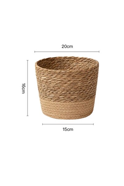 choice2 وعاء زهور كبير من القش المنسوج، سلة خوص، وعاء زهور من الروطان، سلة تخ...