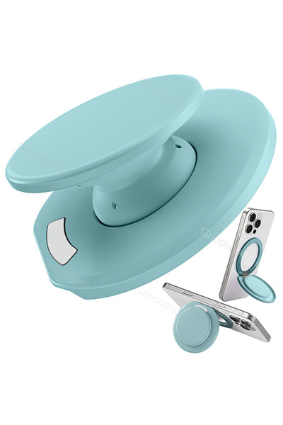 Choice حامل هاتف أزرق من نوع Grippopso متوافق مع MagSafe، مزود بحامل مدمج وحا...