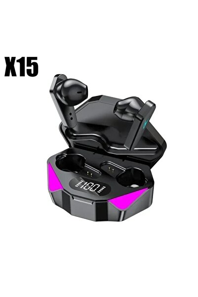 Choice سماعات أذن لاسلكية للألعاب X15 TWS سوداء اللون، مزودة بتقنية بلوتوث وم...