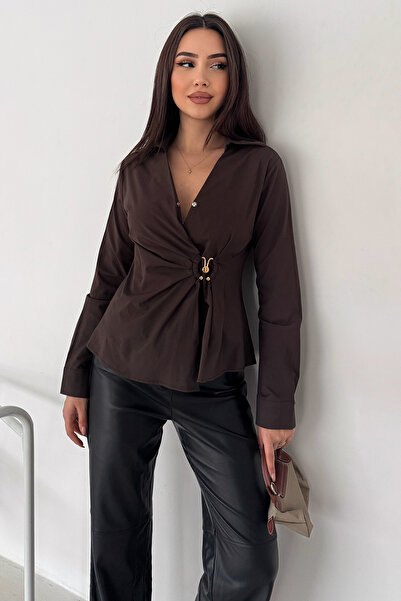 Noa&Noa Belt Buckle V-Neck Shirt – Noble