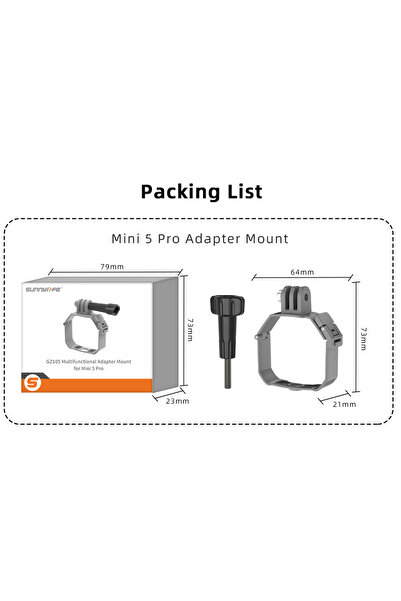 Choice حامل محول متعدد الوظائف لكاميرا MINI 5 PRO، موصل علوي لكاميرا DJI Mini...