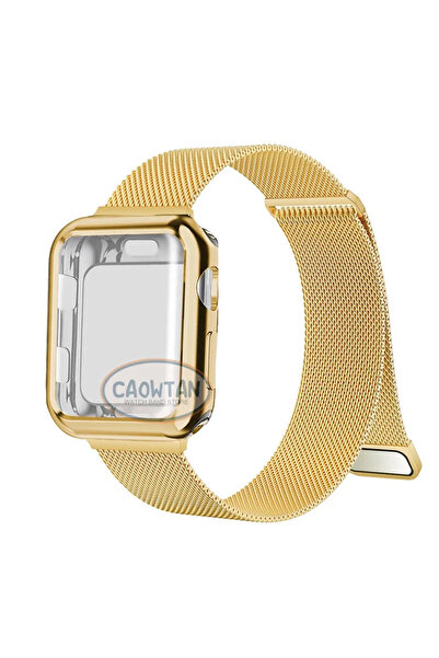 Choice17 علبة ميلانو ذهبية مقاس 42 مم - سلسلة 10 + حزام لساعة Ultra مقاس 49 م...