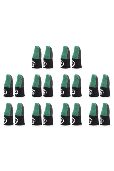 Choice7 ALLOYSEED 10Pairs green 1-20Pairs Mobile Finger Sleeve Breathable Thu...