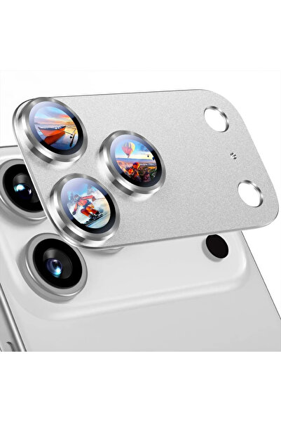 Choice4 For iPhone17ProMax Silver Other New style Metal Tempered Glass Lens P...