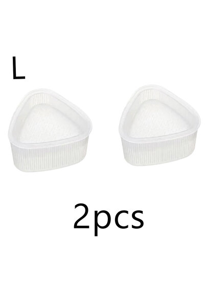 Choice1 قالبان كبيران (L) وقالبان متوسطان (M/L) شفافان مثلثان لتحضير السوشي و...