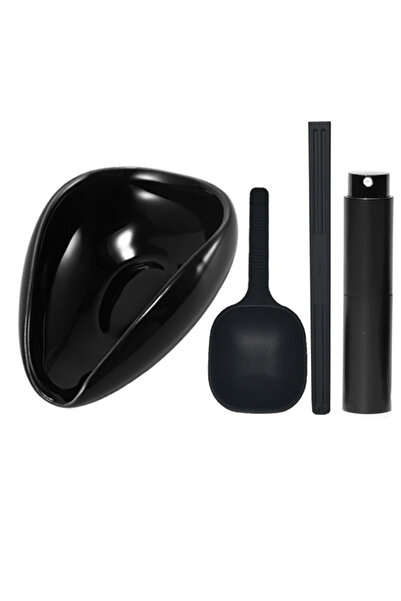 Choice1 طقم أسود مكون من 3 أكواب وملاعق سيراميك لجرعات حبوب البن، مع صينية قي...