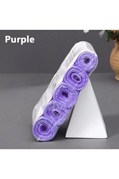 choice2 60 كيس حقيبة بنفسجي اللون للاستخدام مرة واحدة، ذو فوهة مسطحة، ملفوف ف...