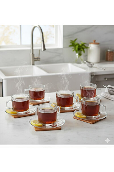 DİBA AVM 6 Kişilik 12 Parça Çay Fincan Seti * ÇAY FİNCANI Çay Fincan Takımı v...