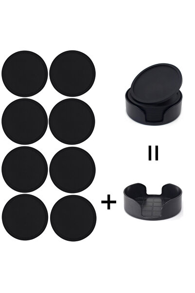 Choice7 8 قطع من قواعد أكواب المشروبات المصنوعة من السيليكون مع حامل، مناسبة ...