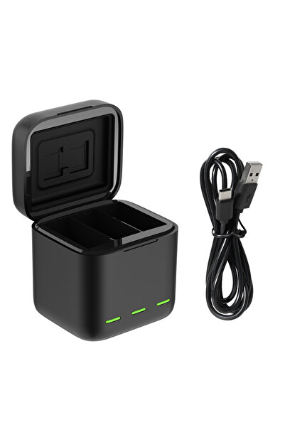 Choice شاحن بطارية محمول من تيليسين لكاميرا هيرو 13، مزود بثلاثة منافذ للشحن ...