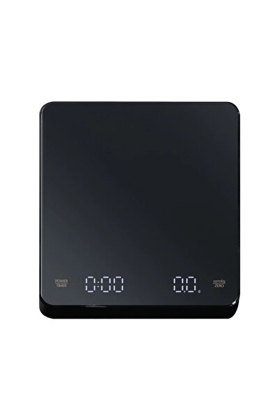 Choice ميزان قهوة رقمي أسود مع مؤقت شاشة LED إسبريسو USB 3 كجم أقصى وزن 0.1 ج...