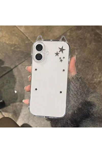 Choice10 غلاف هاتف ثلاثي الأبعاد بتصميم نجمة خماسية وأذني قطة، متوافق مع آيفو...