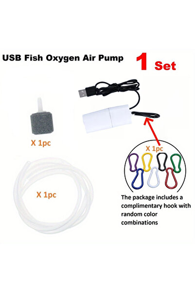 Choice مضخة هواء أكسجين لحوض السمك، بيضاء اللون، تعمل بمنفذ USB، ضاغط هواء صا...