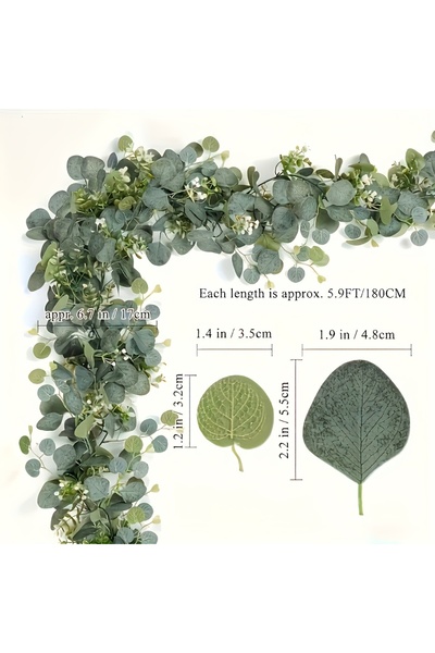 Choice Artificial Eucalyptu Artificial Eucalyptus Wreath Faux Green Vine Wall...