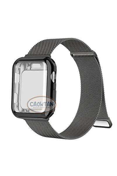 Choice32 جراب ميلانو أسود مع حزام لساعات سلسلة 6 و5 و4 وSE مقاس 40 مم، متوافق...