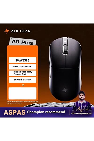Choice16 ماوس الألعاب اللاسلكي ATK DragonFly A9 Air Ultimate A9 Plus Black PA...