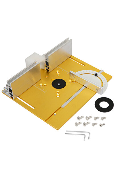 Choice3 Gold 1set Aluminum Router Table Insert Plate W/Miter Gauge For Woodwo...