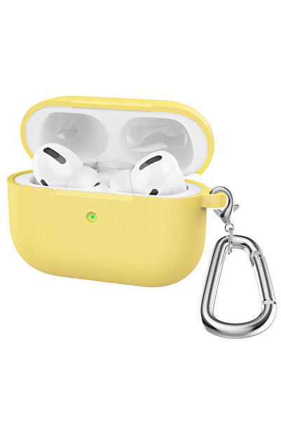 Choice4 غطاء سيليكون أصفر لسماعات AirPods Pro، غطاء بلوتوث بخطاف لسماعات AirP...