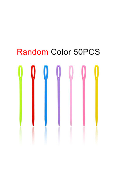 choice2 Random Color 50PCS 50/100/150/200PCS Colorful Plastic Sewing Needles ...