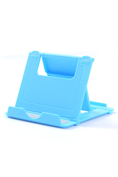 Choice4 حامل مكتبي أزرق قابل للطي، حامل محمول للهاتف المحمول لأجهزة آيفون وآي...