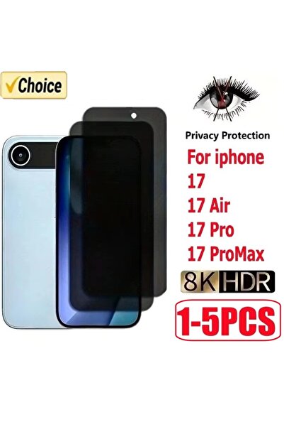 Choice FK قطعة واحدة لهاتف آيفون 17، من 1 إلى 5 قطع، زجاج مضاد للتجسس لهاتف آ...