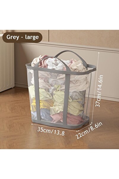 Choice3 grey large Folding Laundry Basket Toys Storage Bag Dirty Clothes Orga...
