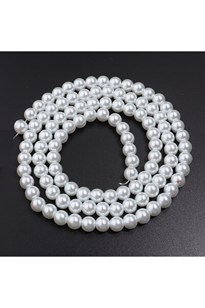 Choice3 8mm 1strand/lot Vintage White Imitation Pearl Beads Baroque Shell Pea...