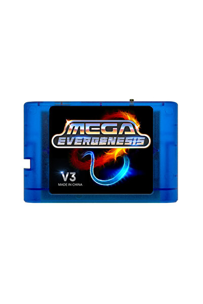 Choice4 Blue 3000 in 1 Mega Genesis V3 Pro With 4GB TF Card EDMD Game Card Fo...