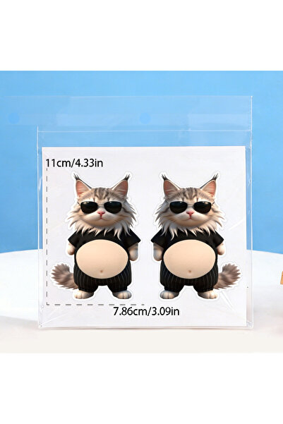 Choice11 قطعتان من ملصقات شيبا إينو ثلاثية الأبعاد للقطط - ملصقات شيبا إينو ب...